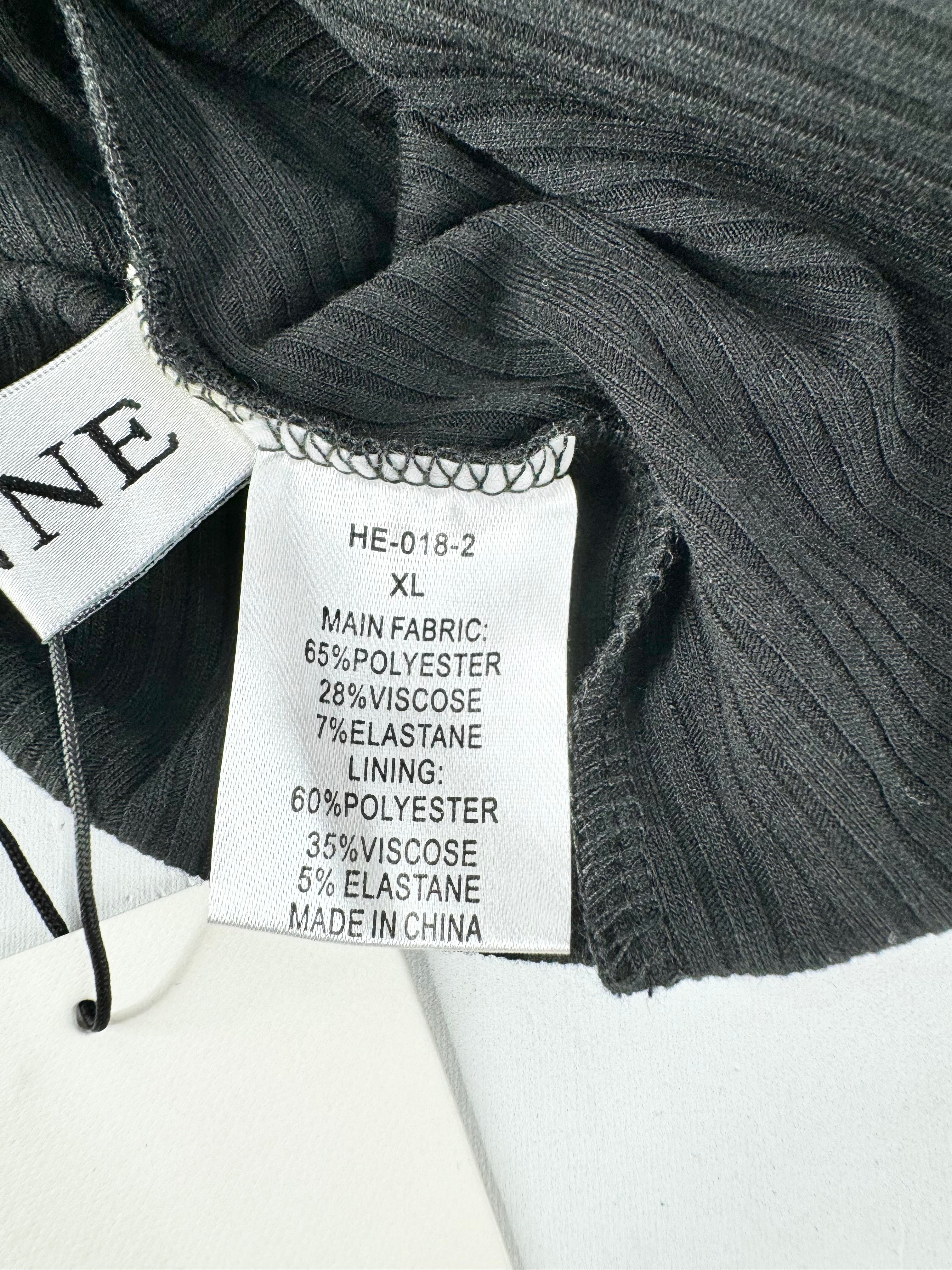 Henne Black 'Clair' Backless Bodysuit NWT - XL