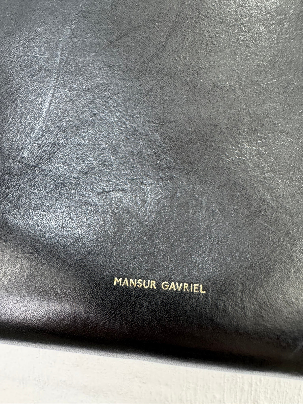 Mansur Gavriel Large Leather Tote Bag with Cosmetics Pouch