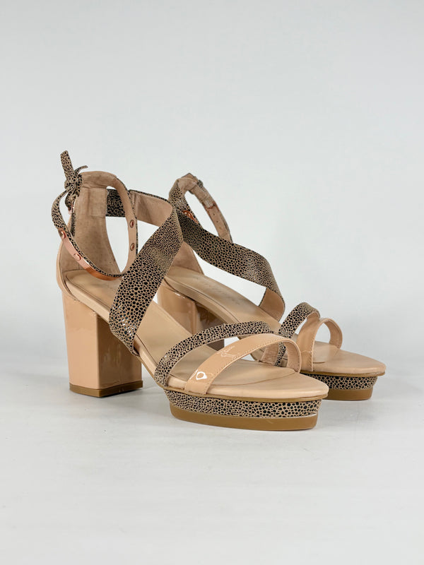 Ginger + Smart Animal-Print Leather Block Heels - EU38