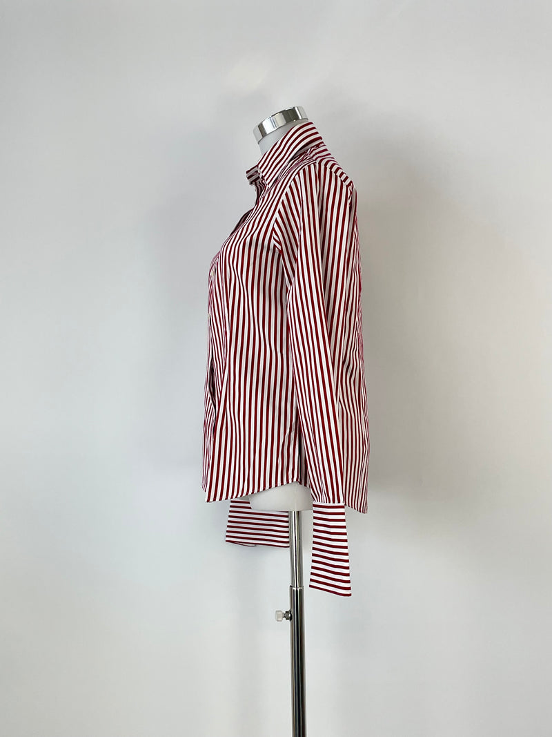 Rhodes & Beckett Red & White Striped Crisp Cotton Shirt - AU8