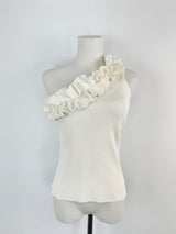 Zimmermann Cream 'Postcard' One Should Ruffle Trim Tank Top - AU10
