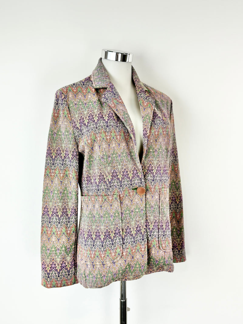 Rich & Royal Multicoloured Lurex Blazer - AU10