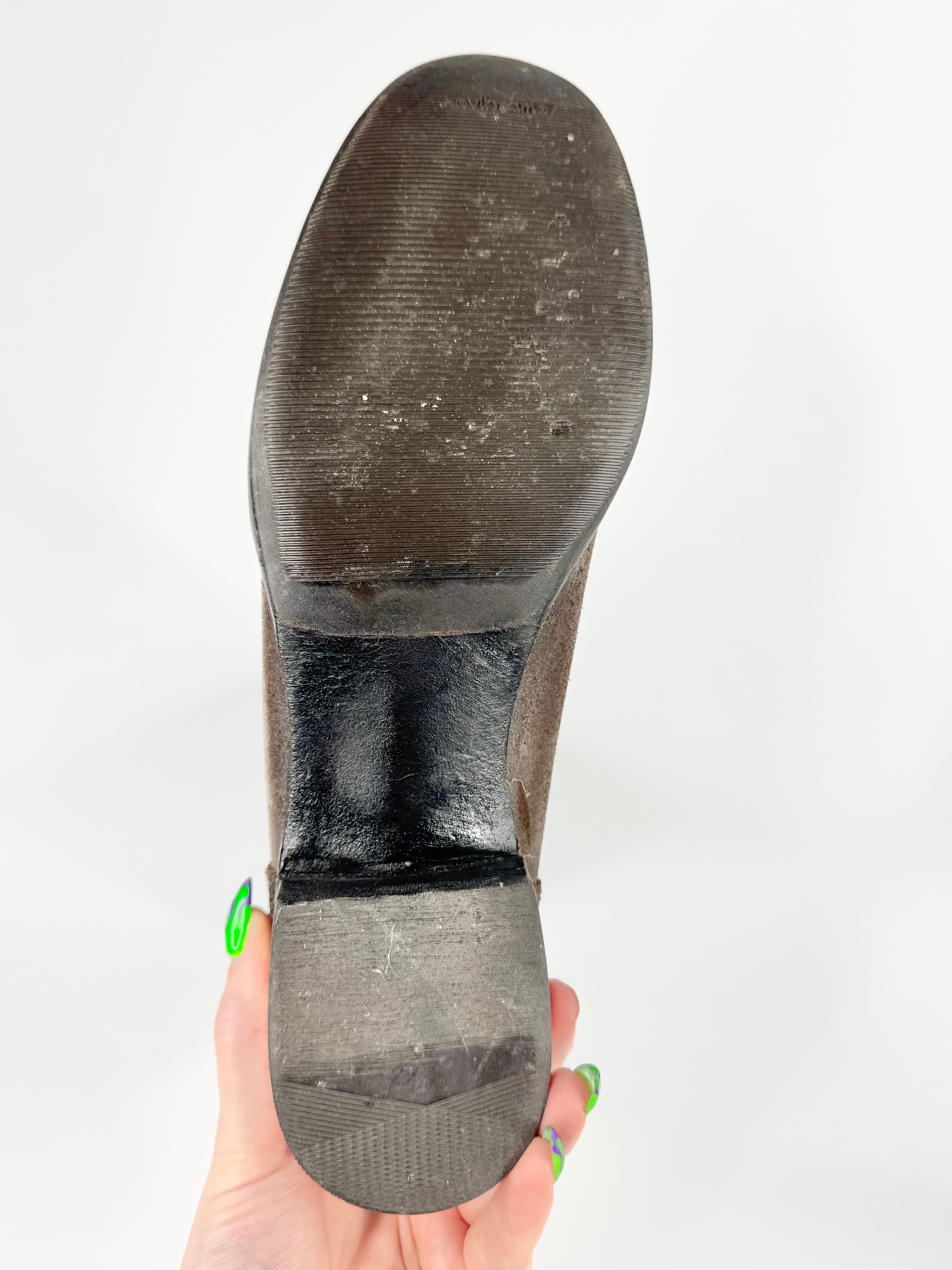 Vintage Prada Dark Brown Textured Suede Boots - EU38/39