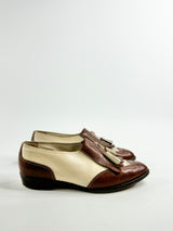 Vintage Prada Cream & Tan Loafers - EU38.5