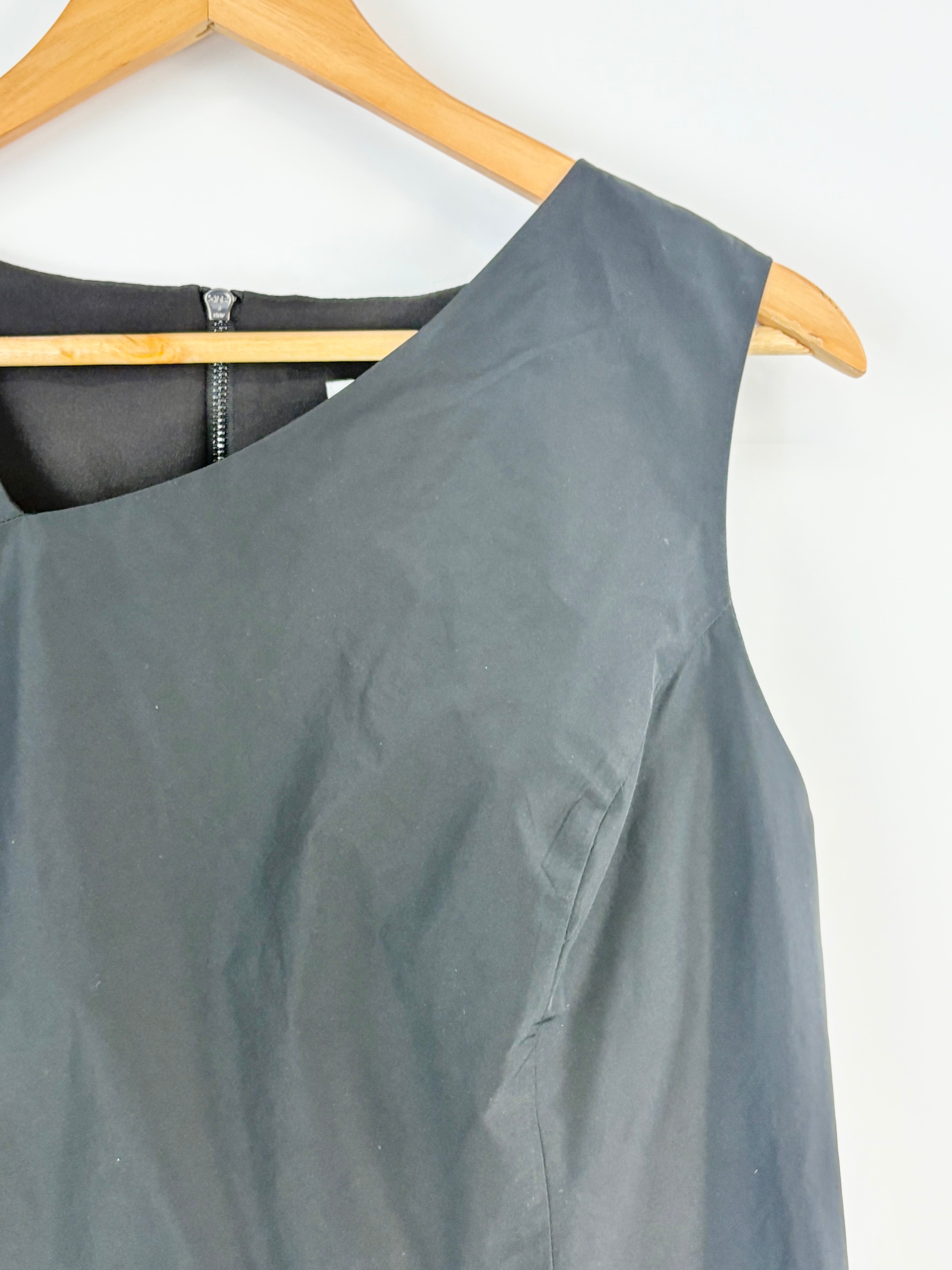 DKNY Black Asymmetric Peplum Mini Dress - AU14