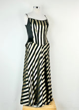 Y2K Ania G Fashion Black & Gold Striped Formal Set - AU12