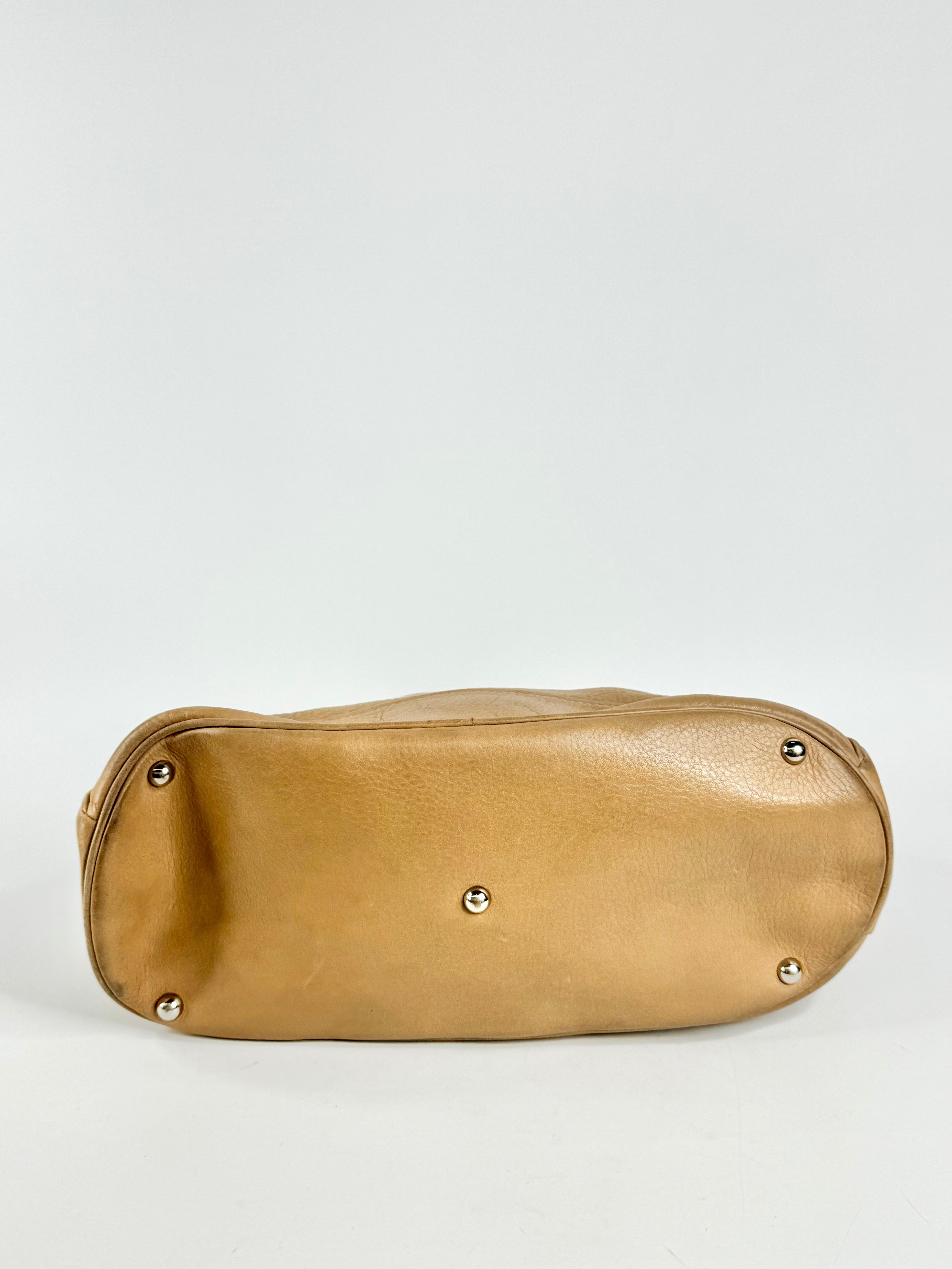 Longchamp Biscuit Leather Baguette