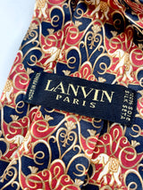 Lanvin Elephant Patterned Silk Tie