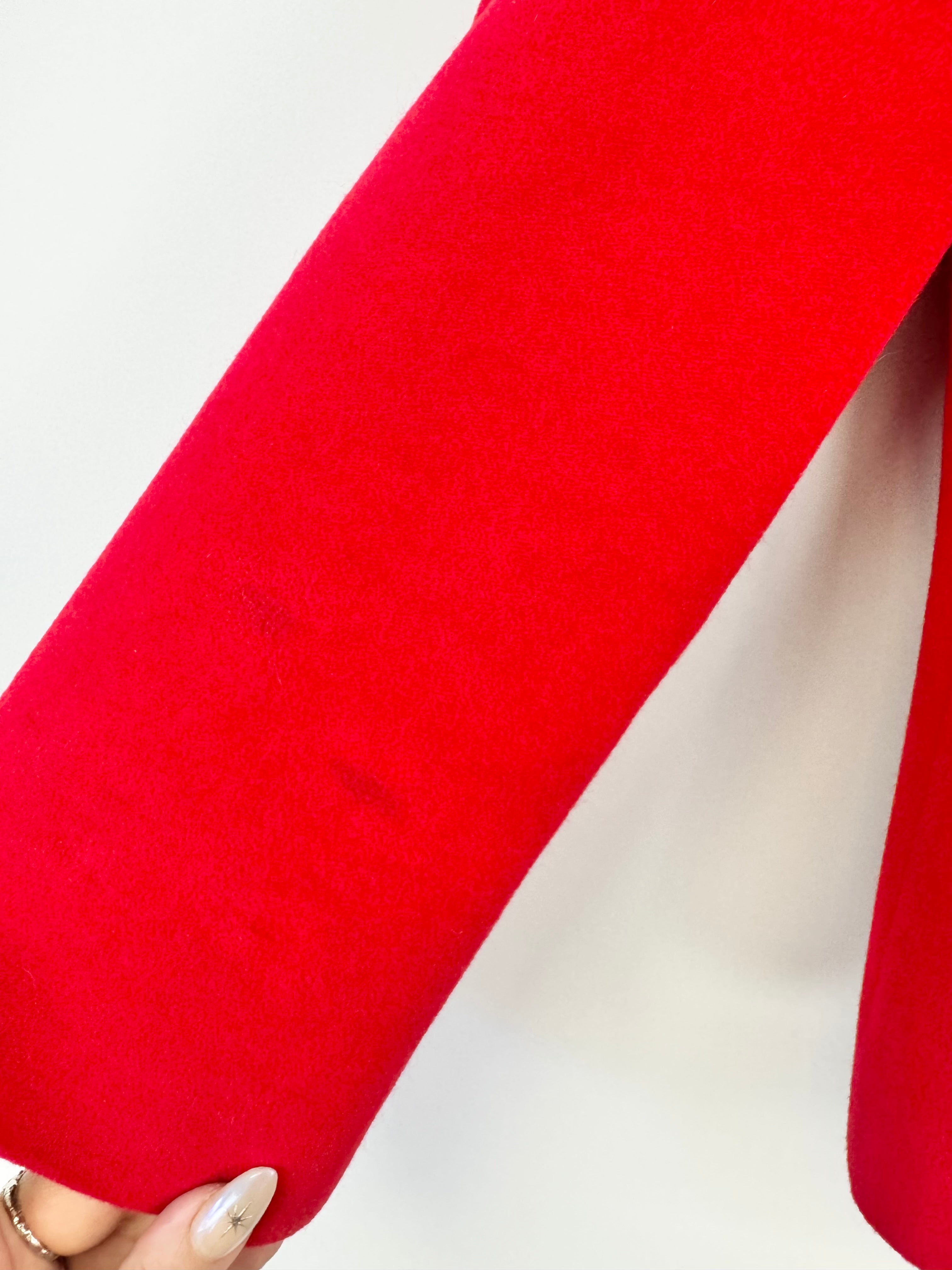 Louis Feraud Crimson Cashmere, Angora & Wool Blazer - AU12