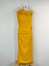 Anna Quan Turmeric Crinkled 'Eleni' Midi Dress - AU14