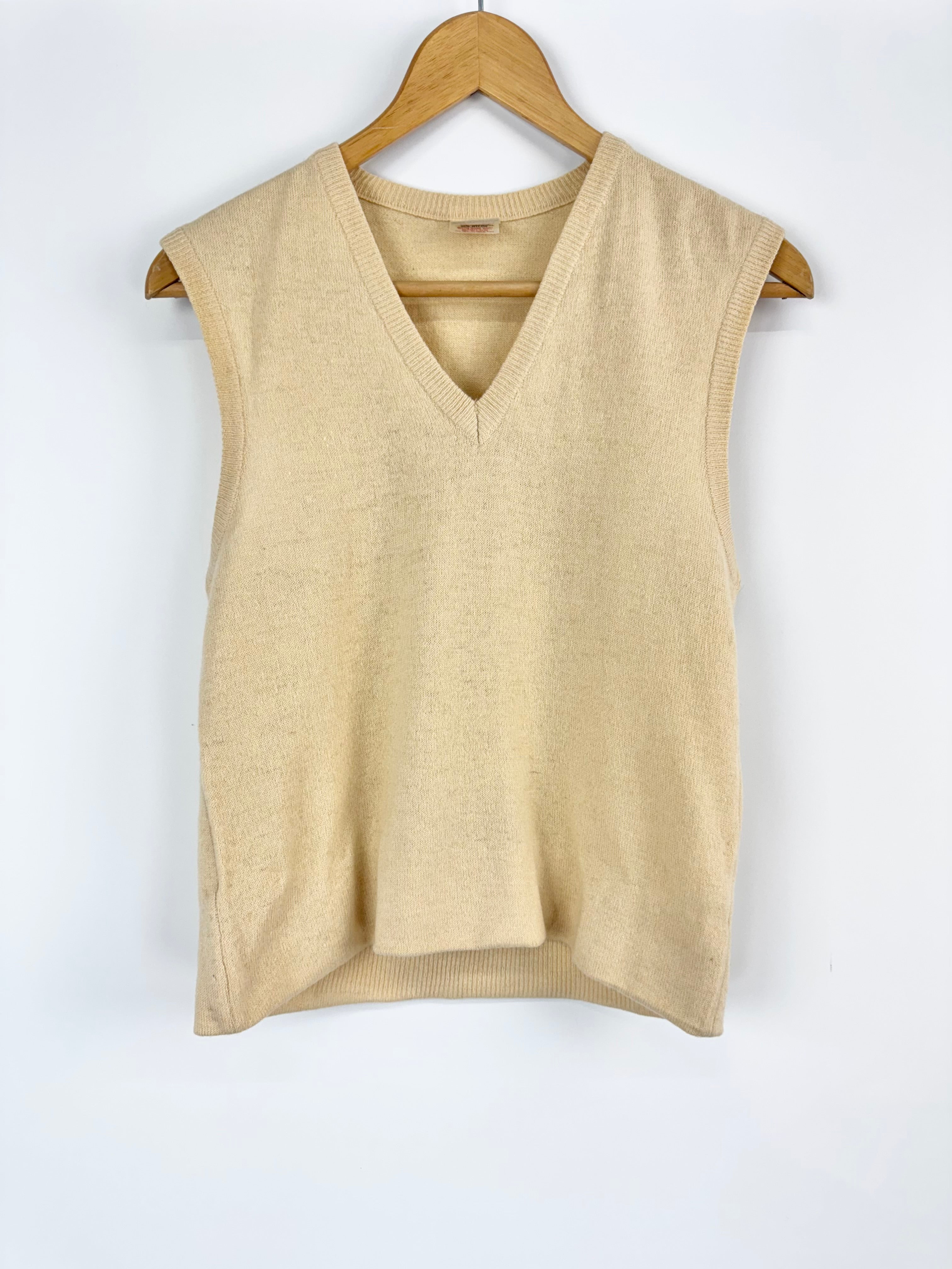 MFW Fields Cream Knit Vintage Vest - AU10/12