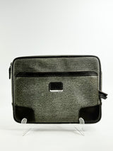 Tumi Black & Brown Fabric & Leather Laptop Case