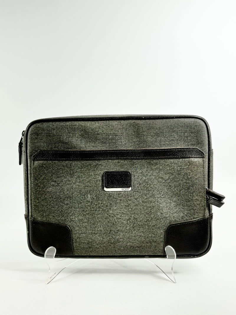 Tumi Black & Brown Fabric & Leather Laptop Case