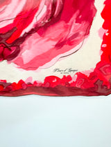 Fleurs d'Epoque Rose Pattern Silk Scarf