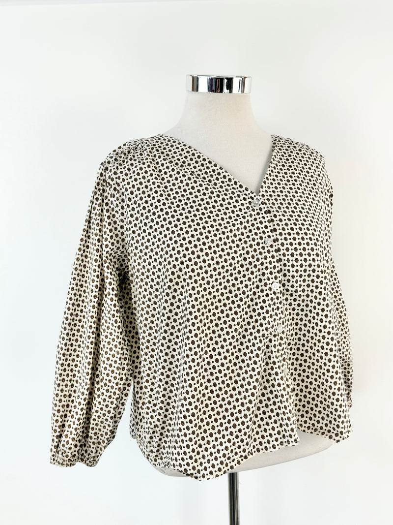 Deiji Studios Patterned Cotton Blouse - AU10/12