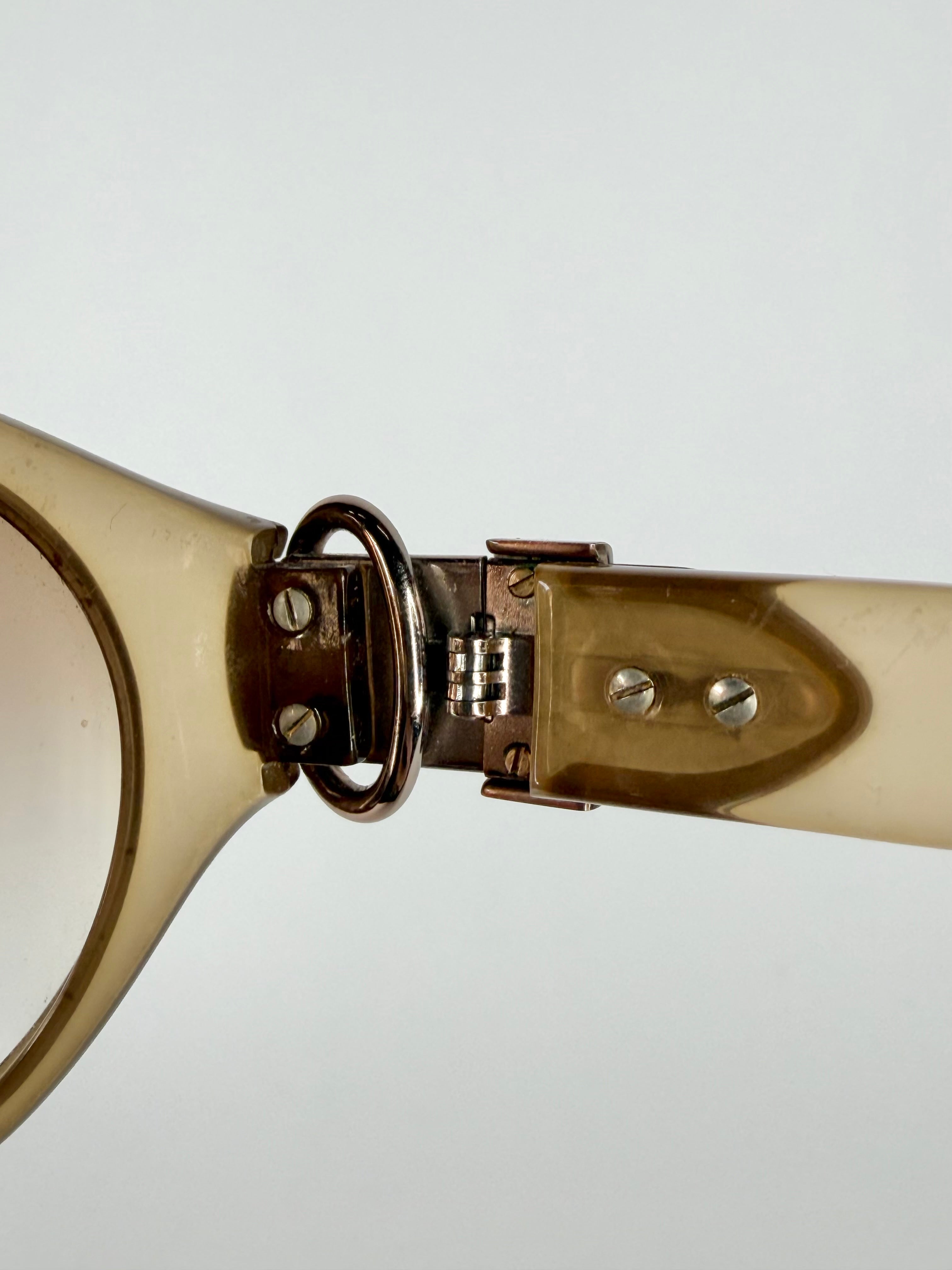 Gucci Smoke Oversized Round Sunglasses