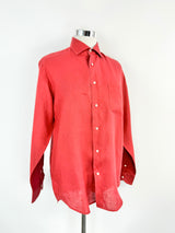 Antonelli Strawberry Red Linen Shirt - L