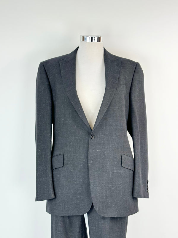 Richard James Savile Row Charcoal Grey & White 2 Pce Suit - 44R