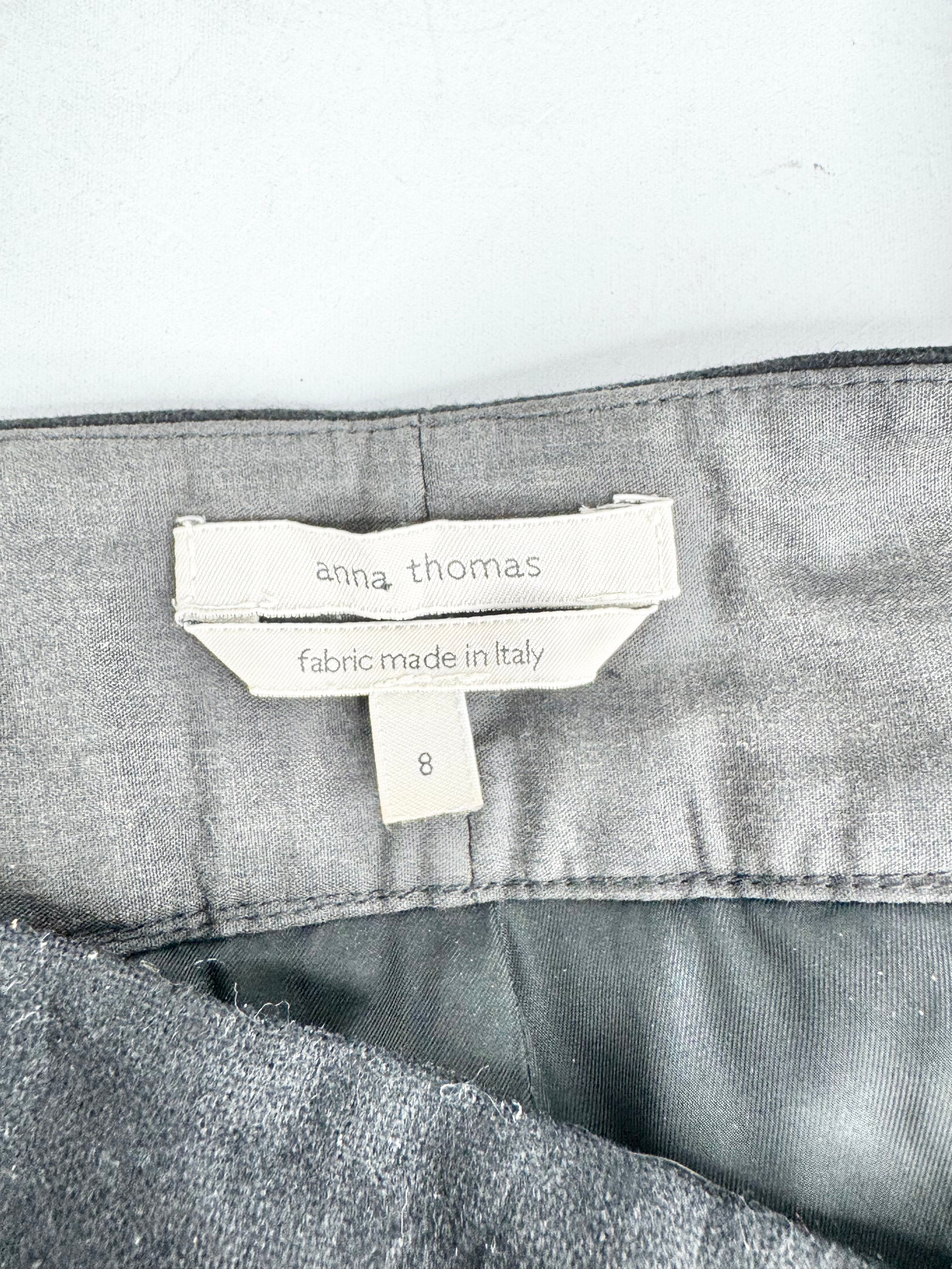 Anna Thomas Black Wool Blend Slacks - AU8