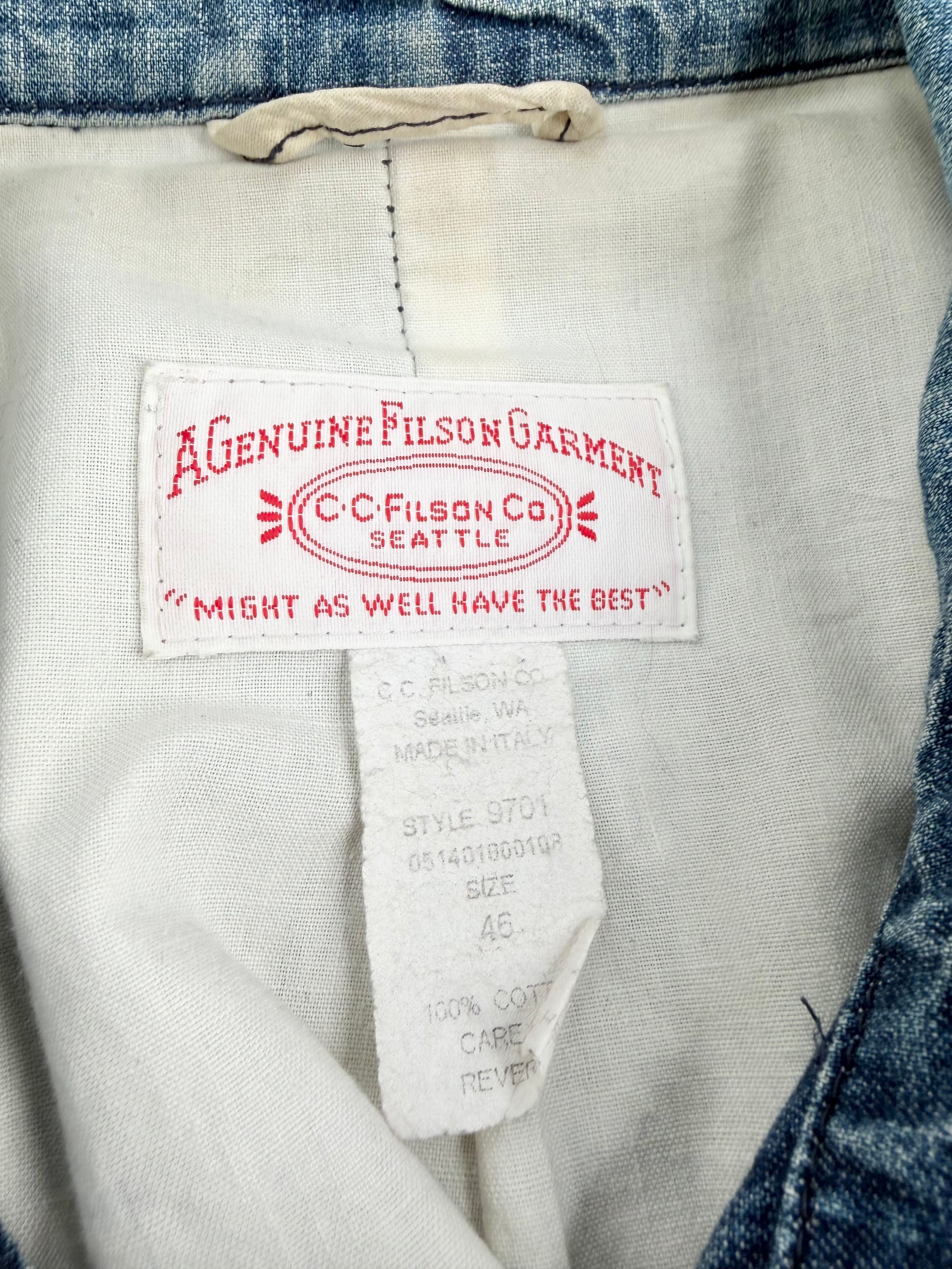 Vintage C.C. Filson & Co. Blue Denim Seattle Jacket - 46
