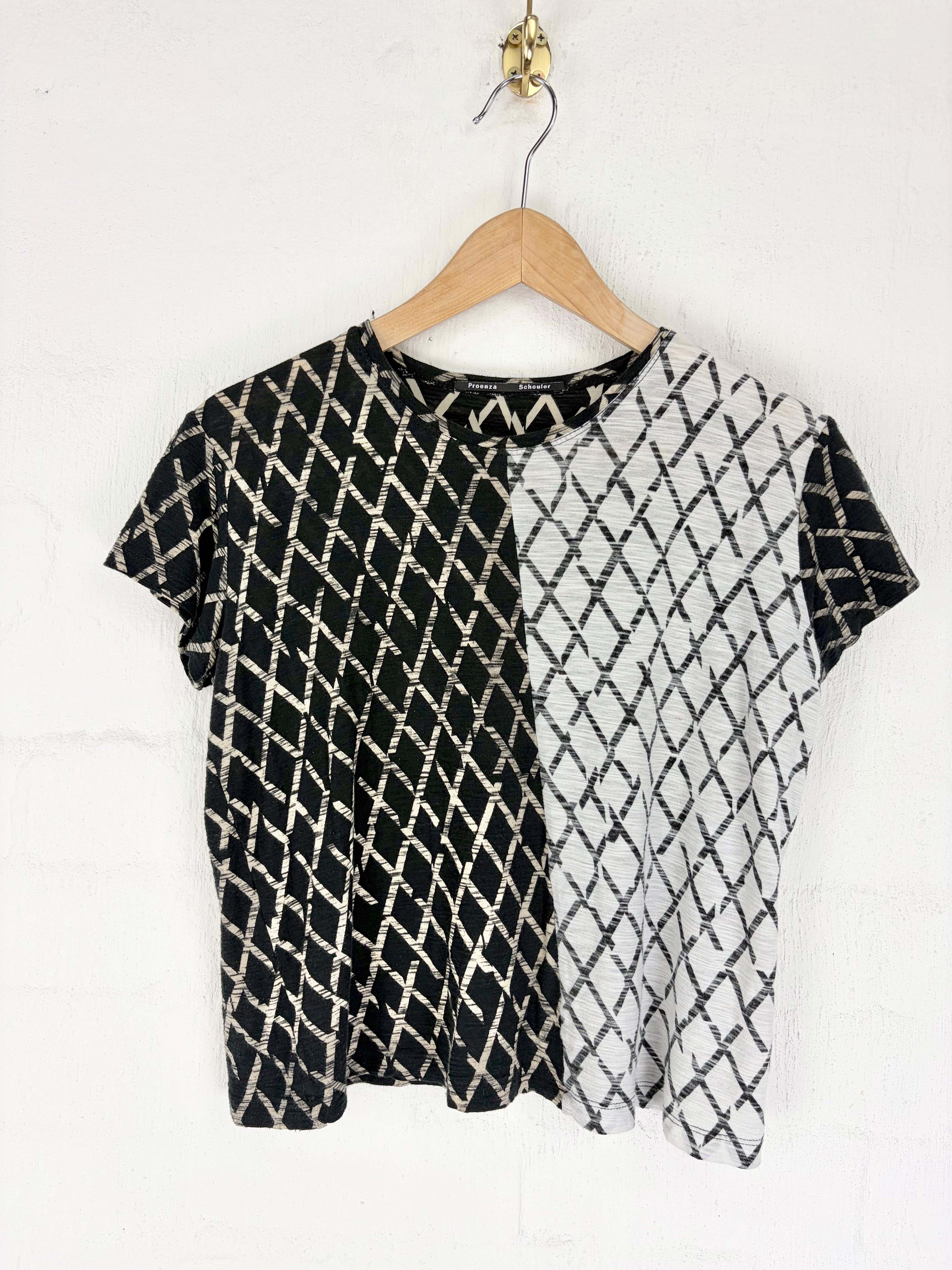 Proenza Schouler Diamond Patterned Spliced T-Shirt - AU6/8