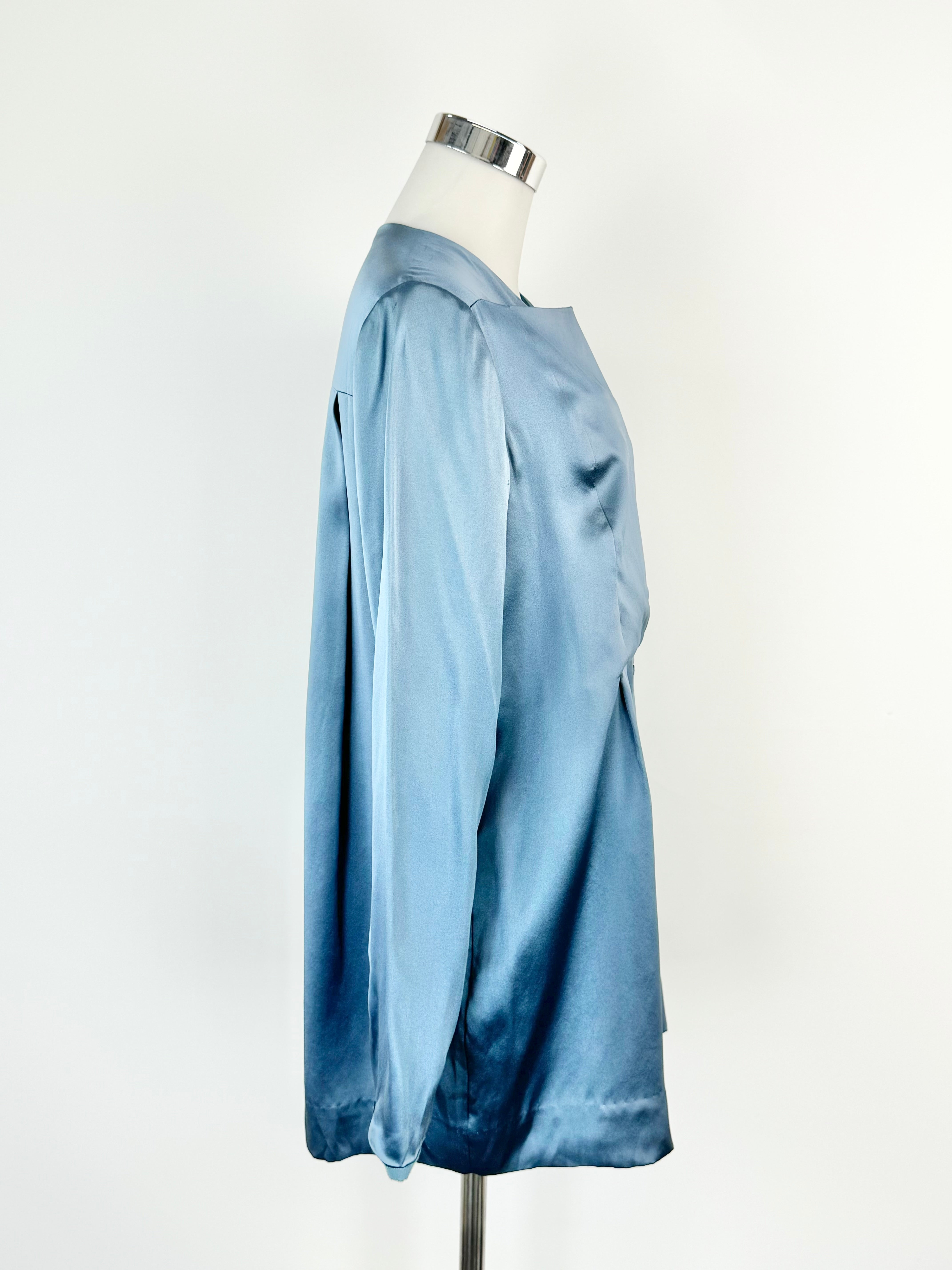 Cos Cool Blue Silk Blouse - AU8/10
