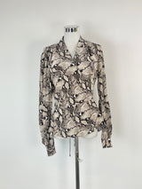 Husk Snakeskin Print Silk Wrap Top - AU8