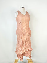 Song by Valerie Gregori McKenzie Peach Crinkled Silk Maxi Dress - AU10