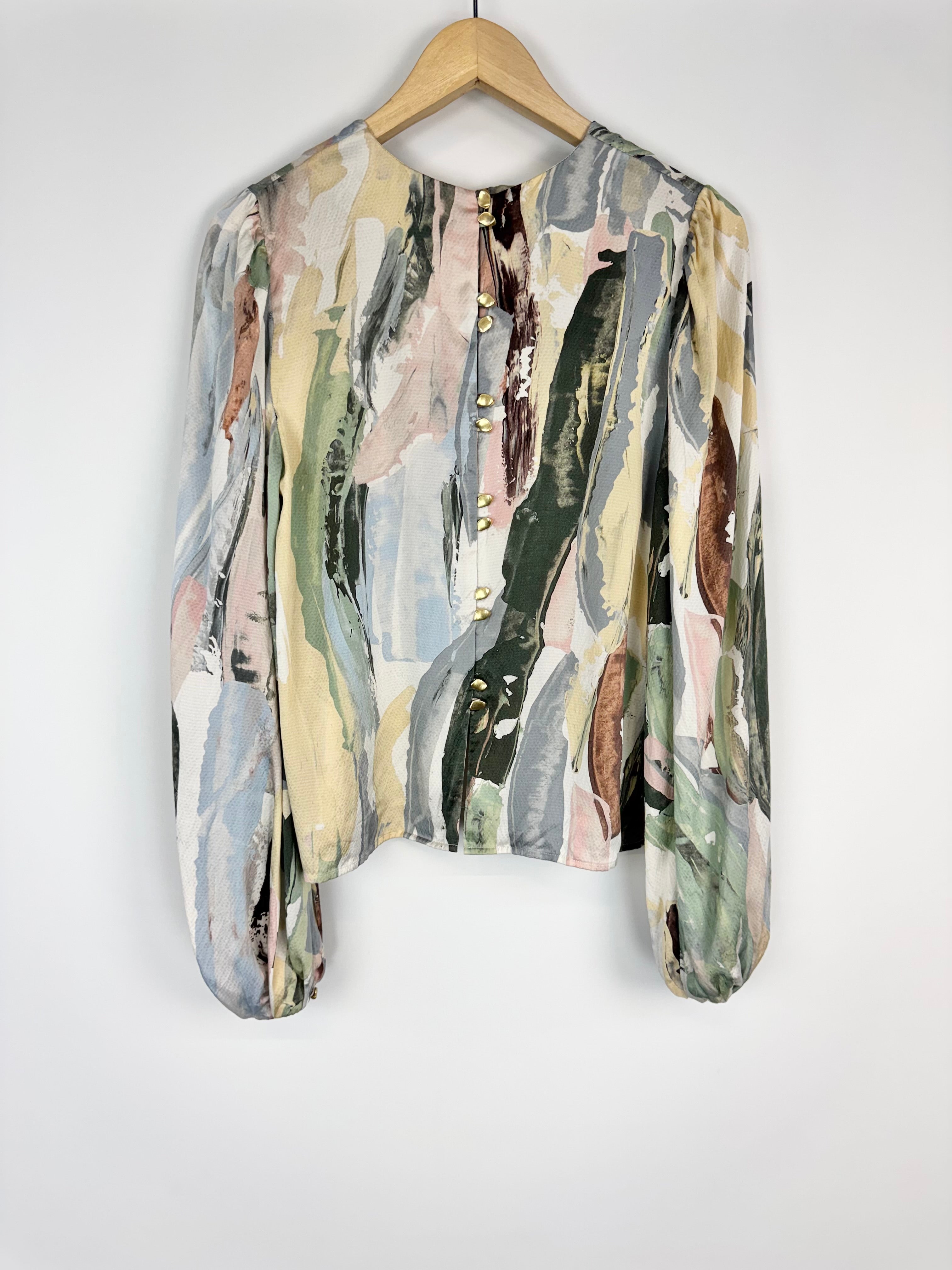 Aje Silk 'Paperbark' Blouse - AU8