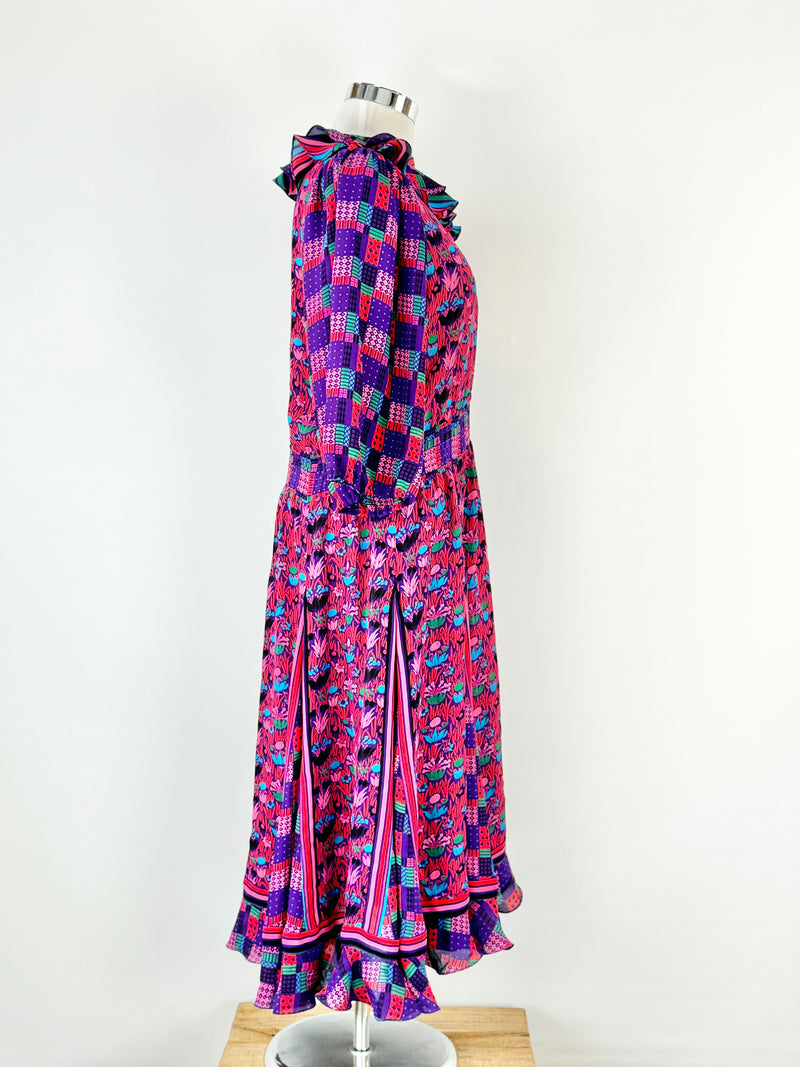 Diane Freis Fuchsia Maxi Dress - AU12/14