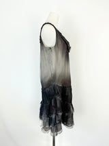 Vintage Burberry Grey Silk BabyDoll Dress - AU10
