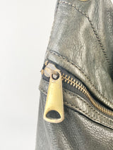Vintage Fossil Dark Olive Slouch Bag