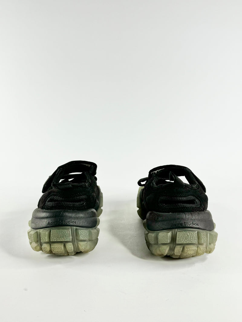 Acne Studios Bolzter Bryz Black & Green Sandals - EU37