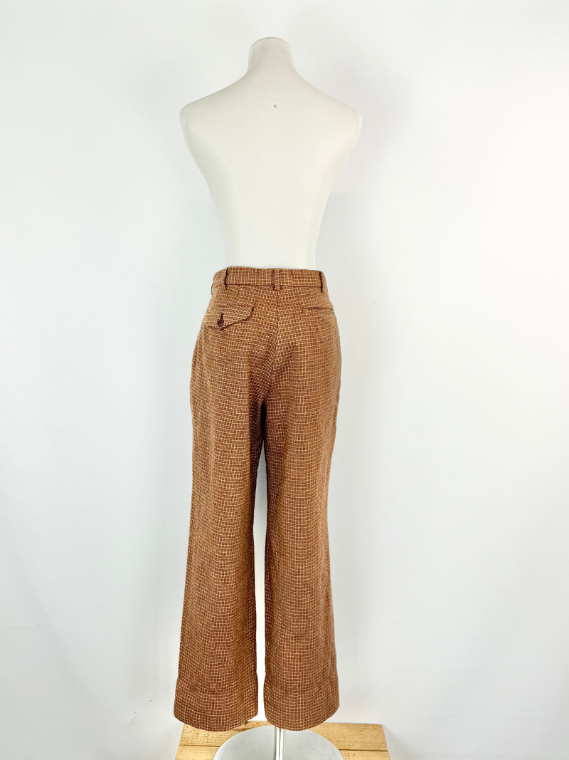 Karl Helmut Plaid Wool Slacks - AU6