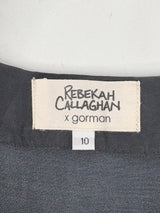 Gorman x Rebekah Callaghan Black Patterned Silk-Blend Tunic Dress - AU10
