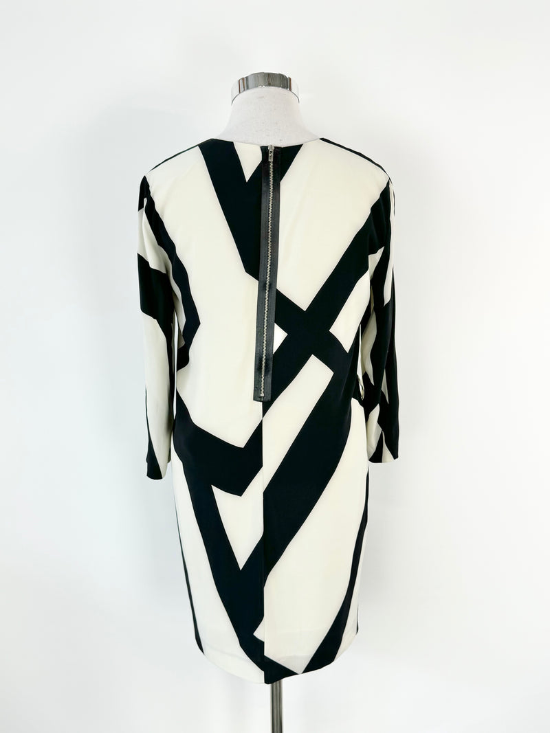 Armani Exchange Black & White Patterned Dress - AU12/14