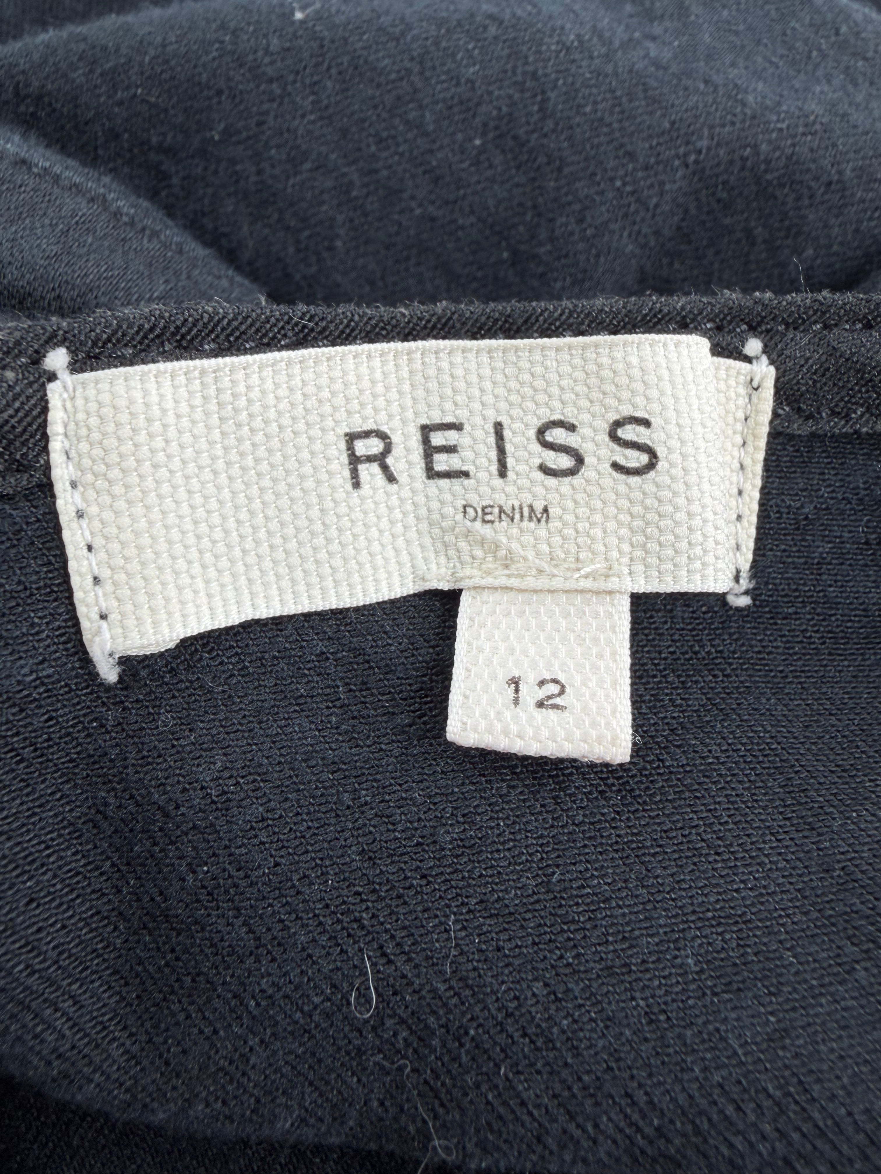 Reiss Black Halter Neck Retro Style Jumpsuit - AU12