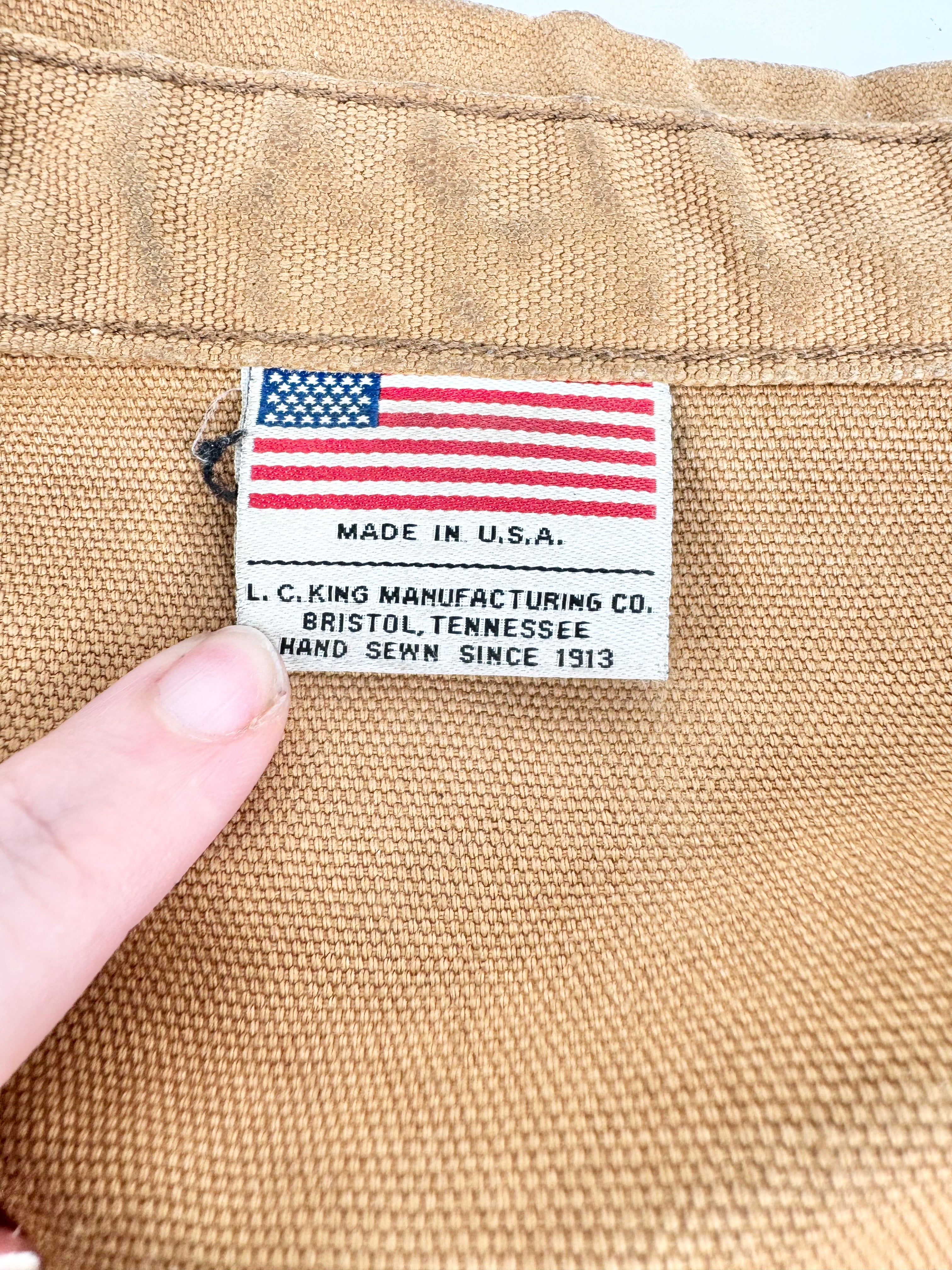 Vintage Pointer Brand  Caramel Canvas  Construction Jacket - XS