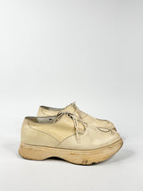 Le Yucca's Cream Platform Lace Ups - EU38