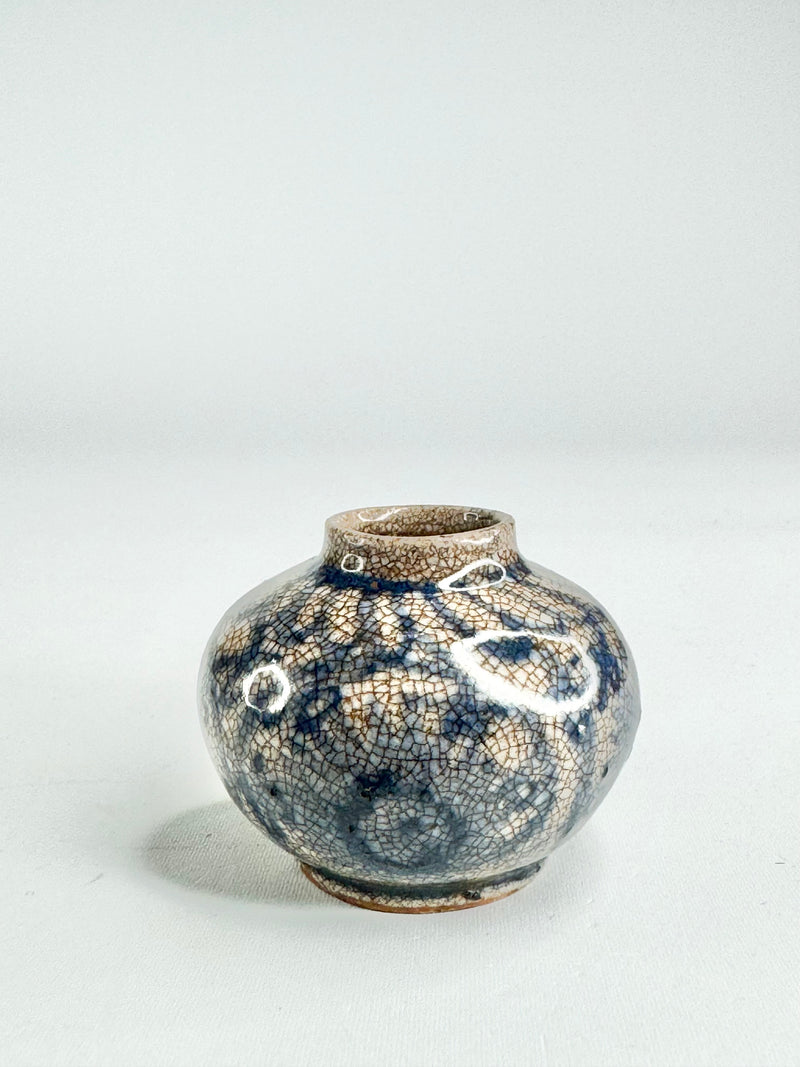 Antique Blue Cracked Glaze Jarlet