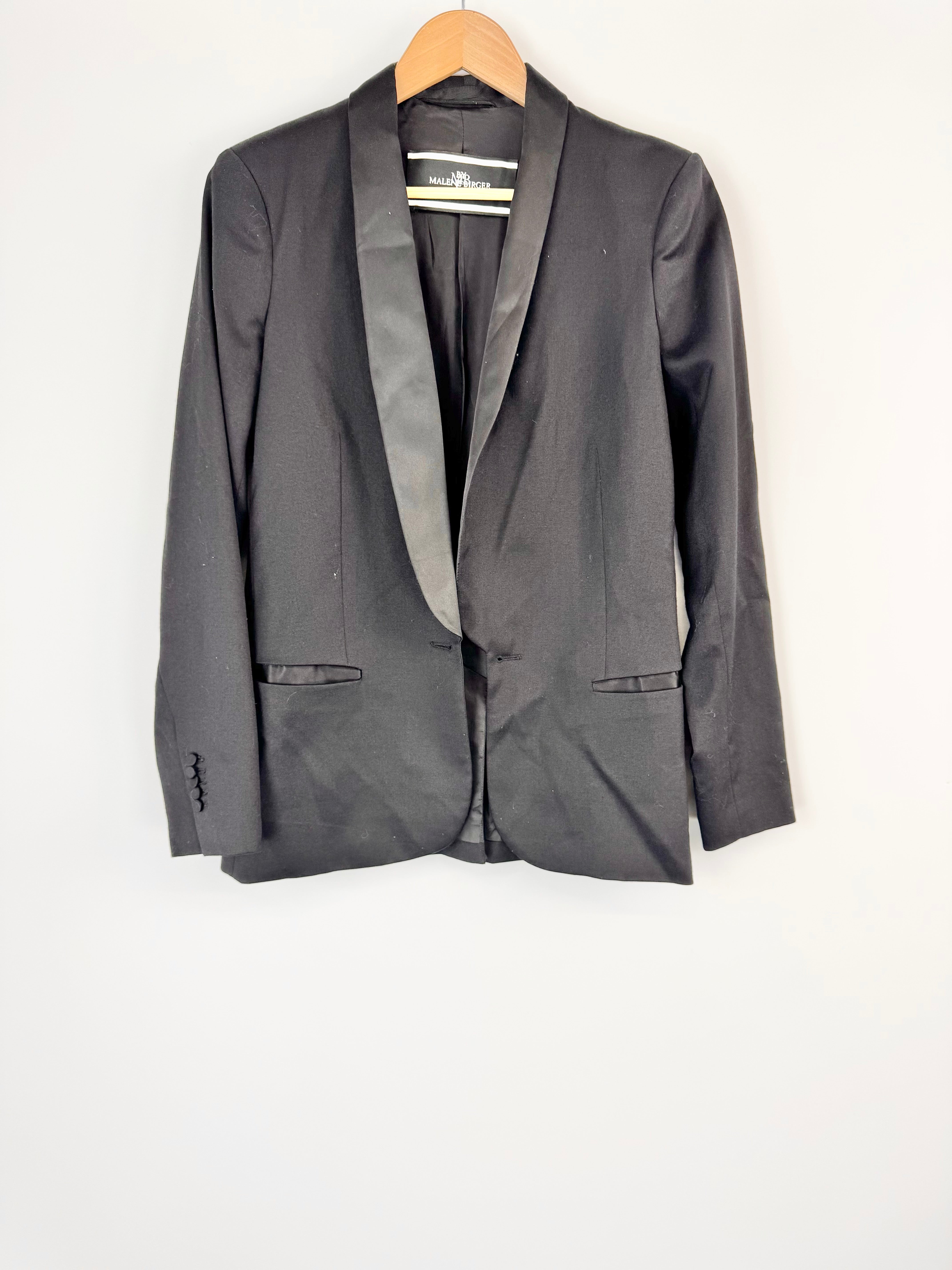 Malene Birger Sleek Black Smoking Jacket - AU8/10