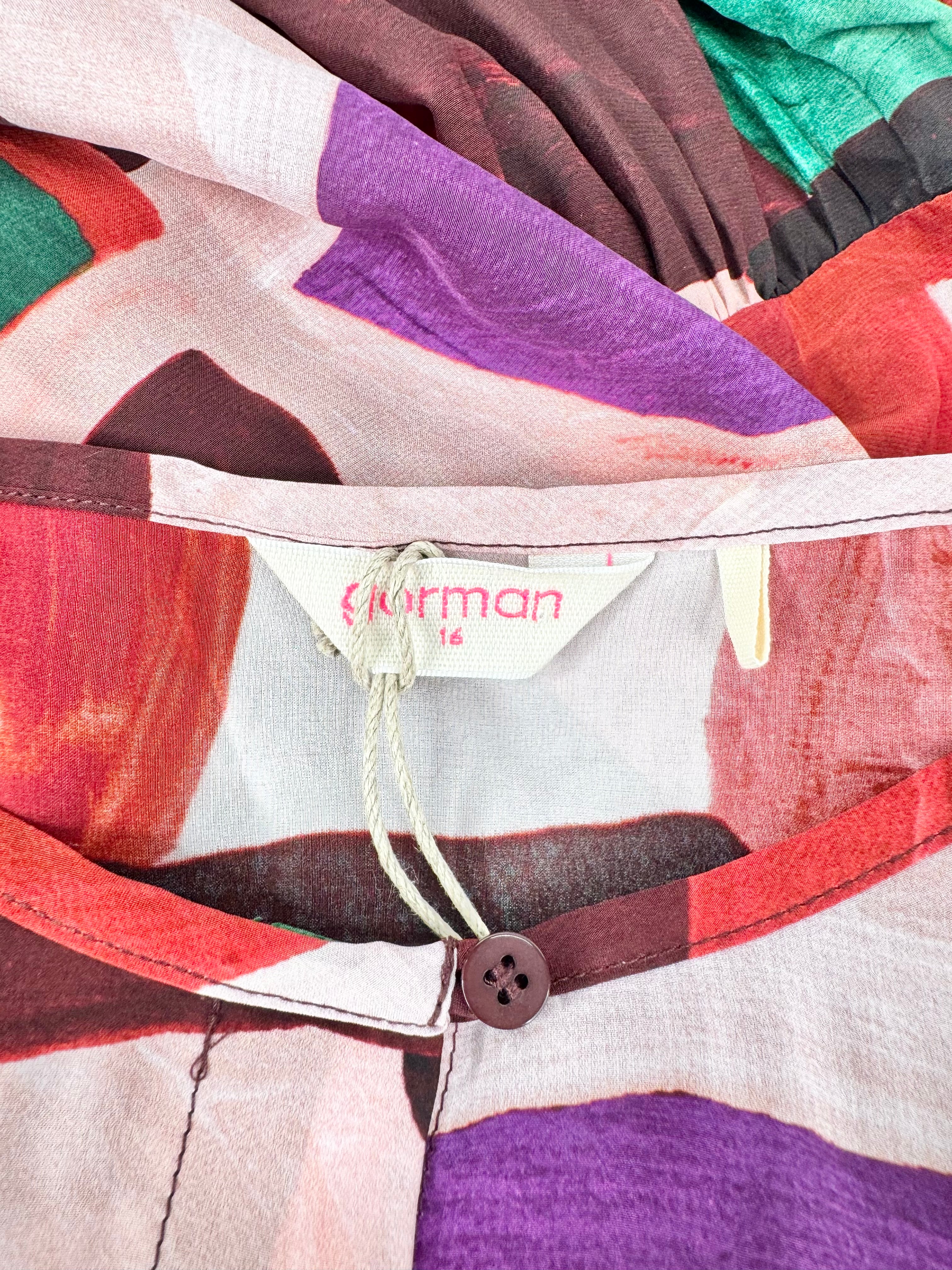 Gorman Multicolour 'Painted Blocks' Long Dress NWT - AU16