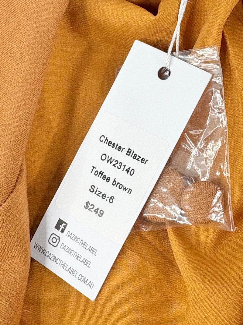 Cazinc the Label Toffee Brown Chester Blazer & Ida Pant Set - AU6/8