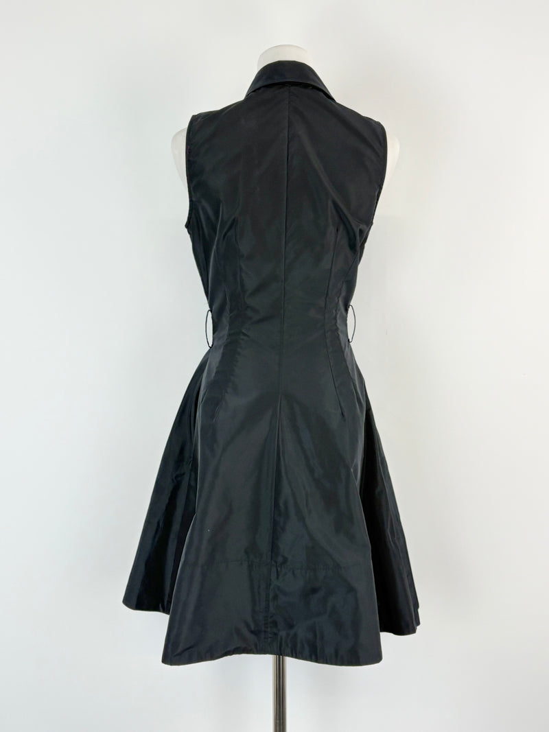 Staud Black Sleeveless Polyester Shirt-Dress - AU8/10