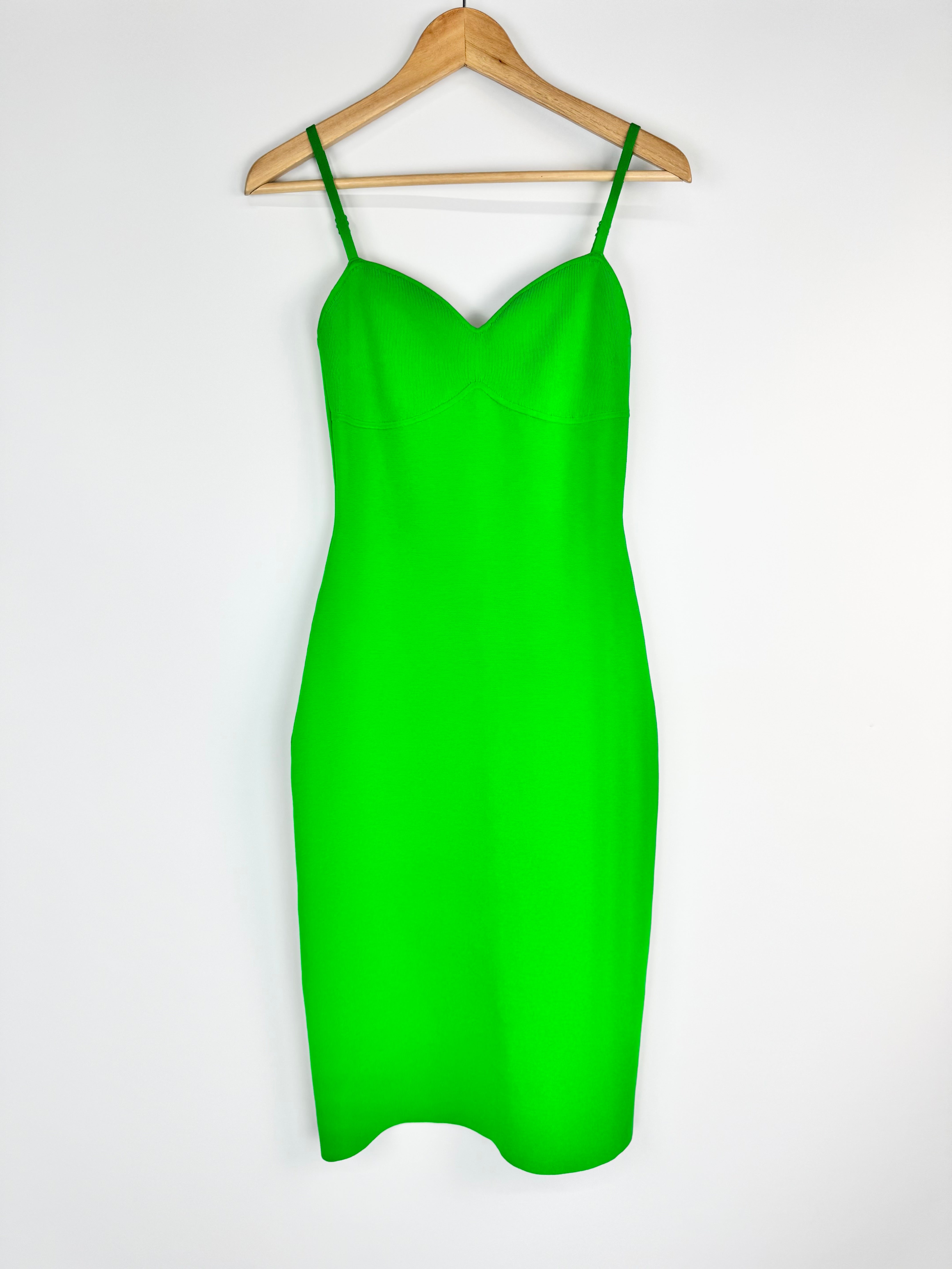 Babaton Bright Green Knit Body Con Dress - AU10