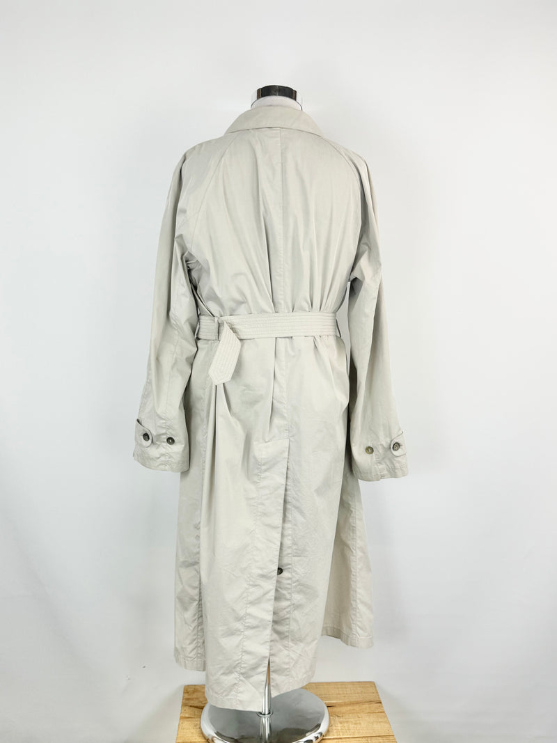 Vintage Giorgio Armani Classico a Milano Borgonuovo 21 Beige Trench Coat - M