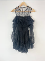 Alice McCall Black Lace 'In A Million PS' Off-Shoulder Playsuit - AU6/8