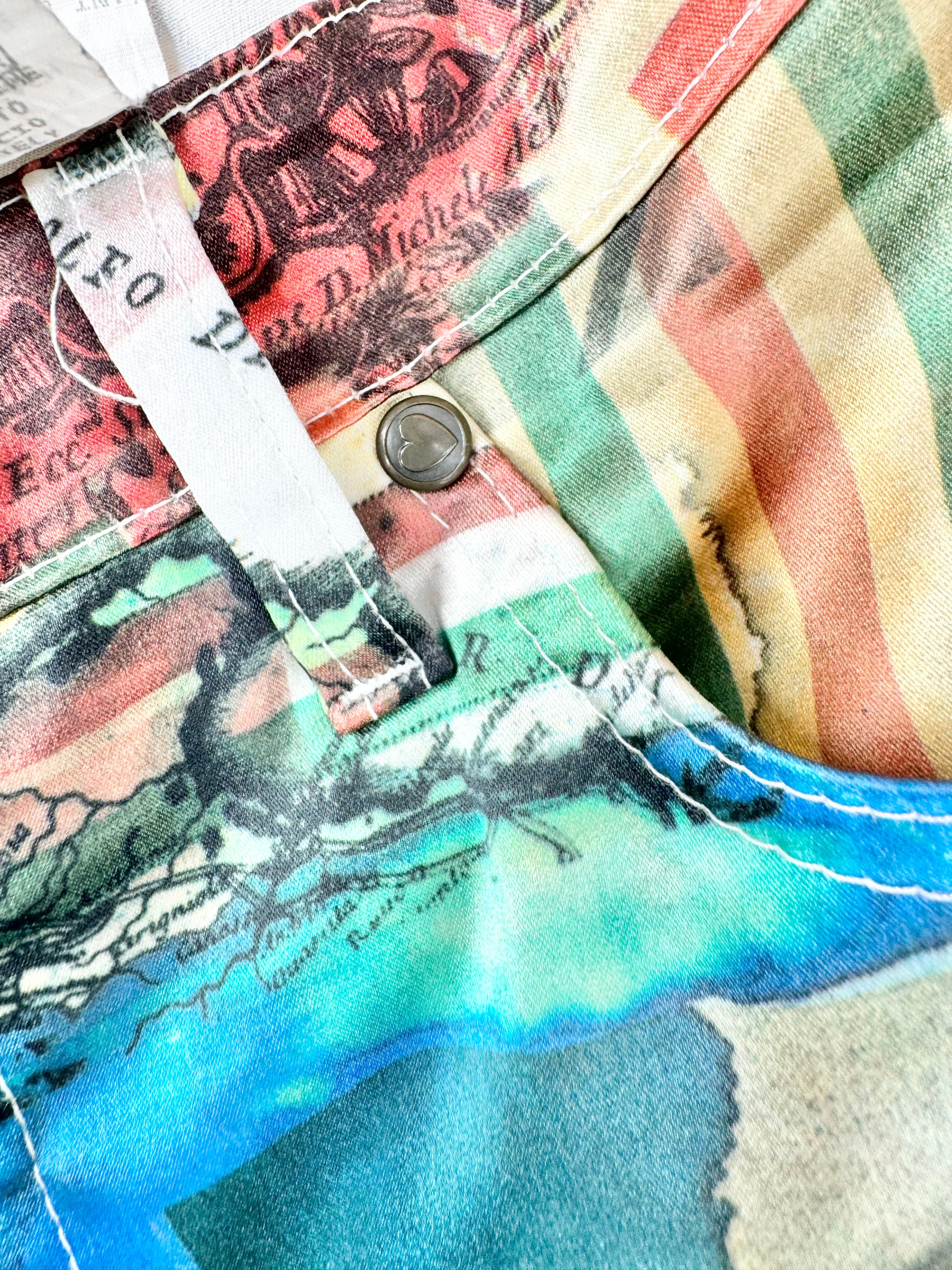 Vintage Moschino Graphic Print Pattern Jeans - 33