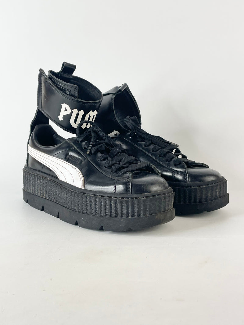 Fenty x Puma Black Ankle Strap Platform Sneakers - EU37