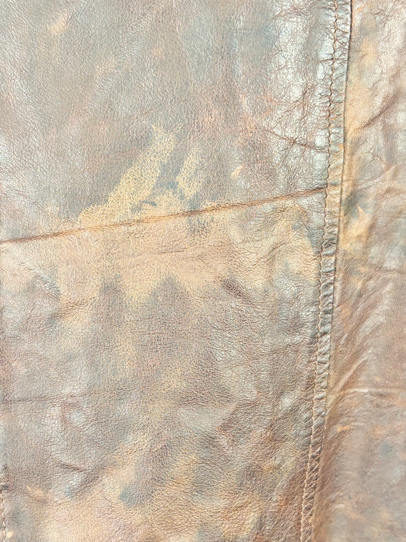 Dory's Genuine Leather Mahogany Shearling-Lined Jacket - 52
